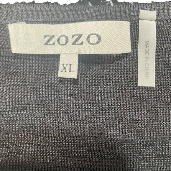 Zozo Womens XL Striped Long Sleeve Button Detail Sweater Casual Lightweight Fall - Picture 2 of 11